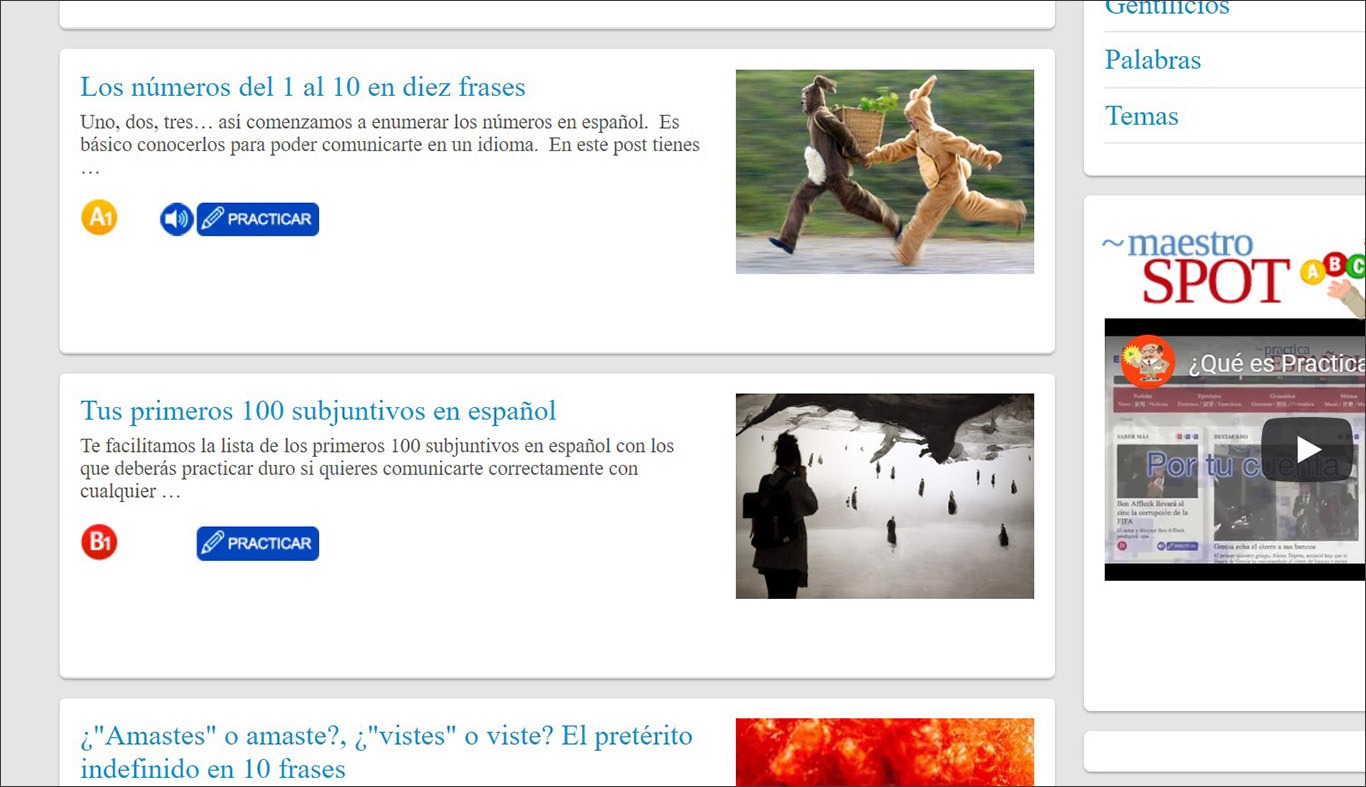Онлайн-ресурс з вправами для вивчення іспанської мови Practica Español