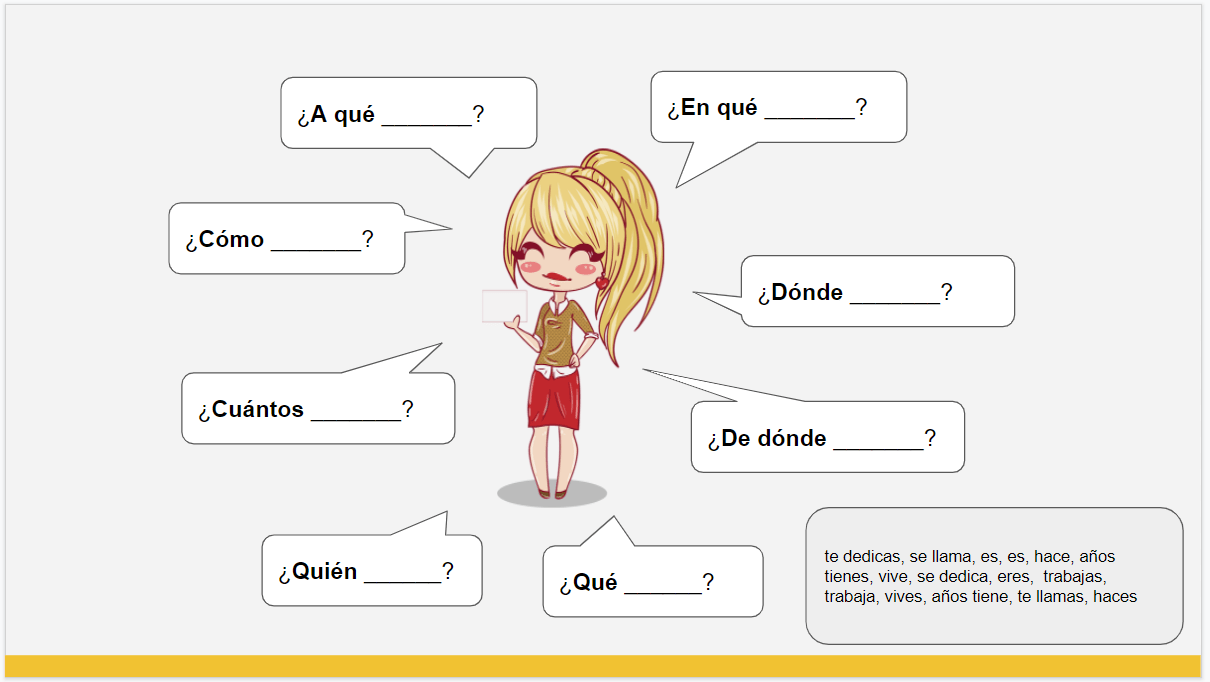 Зразок уроку іспанської онлайн